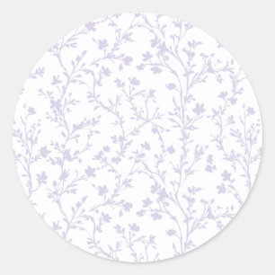 Sticker Rond Douce Prairie Lavande Poussiéreuse - Neutre