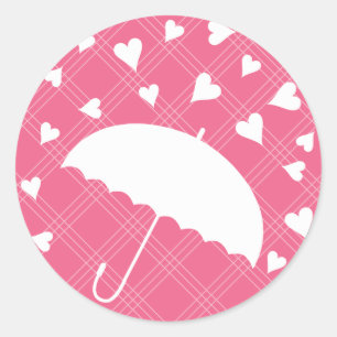 Sticker Rond Douche avec chevalet de Fête des mariées d'amour