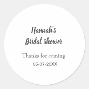 Sticker Rond douche nuptiale ajouter nom date année merci d'êtr