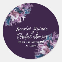 Douche nuptiale violette blanche