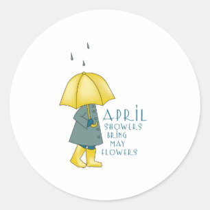 Sticker Rond Douches d'avril