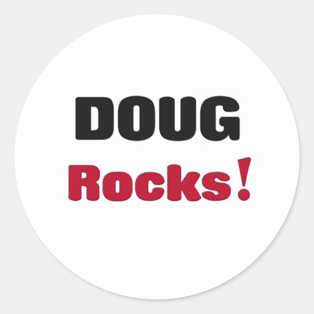 Sticker Rond Doug Rocks (Devant)