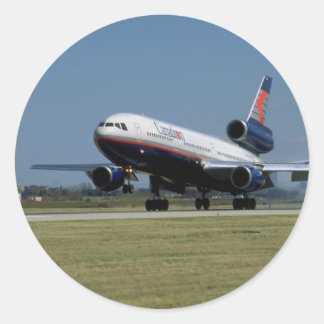 Sticker Rond Douglas DC-10 au décollage