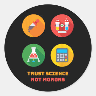 Sticker Rond Dr Anthony Fauci Faites Confiance à la Science Pas