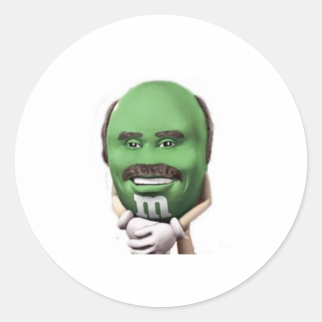 Sticker Rond Dr Phil m&m (Devant)