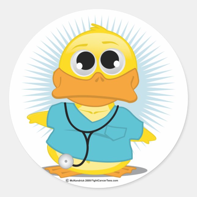 Sticker Rond Dr Scrubs Duck (Devant)