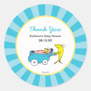 Sticker Rond Dr. Seuss   Un poisson - Cadeau de remerciement po