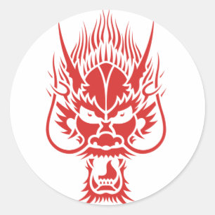 Sticker Rond Dragon