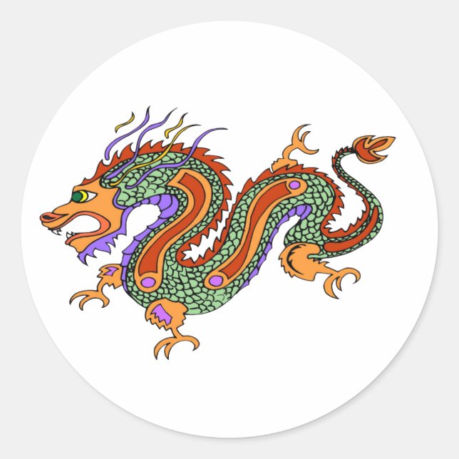 Sticker Rond dragon (Devant)