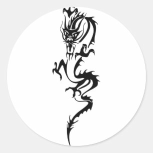 Sticker Rond Dragon chinois (1)