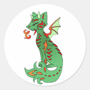 Sticker Rond Dragon de Fox