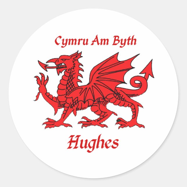 Sticker Rond Dragon de Hughes Gallois (Devant)