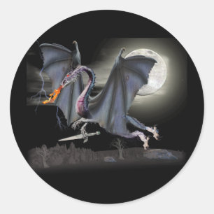 Sticker Rond dragon d'Imaginaire
