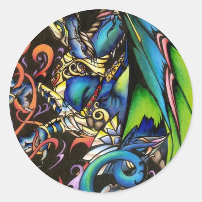 Sticker Rond Dragon Magic (Devant)