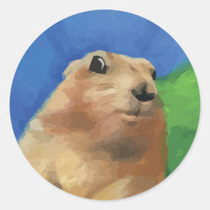 Sticker Rond Dramatique Chipmunk