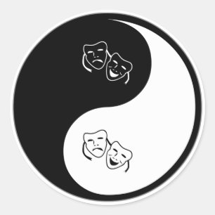Sticker Rond Drame de Yin Yang