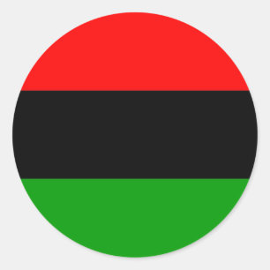 Sticker Rond drapeau afro-américain