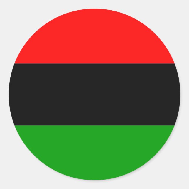 Sticker Rond drapeau afro-américain (Devant)