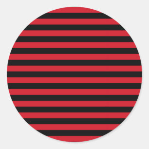 Sticker Rond drapeau Albanie bandes symbole pays motif rouge