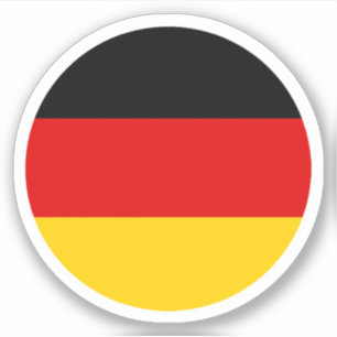 Sticker rond drapeau allemand