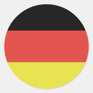 Sticker Rond Drapeau allemand de l'Allemagne de drapeau