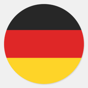 Sticker Rond Drapeau allemand, Drapeau allemand