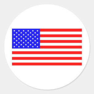 STICKER ROND DRAPEAU AMÉRICAIN
