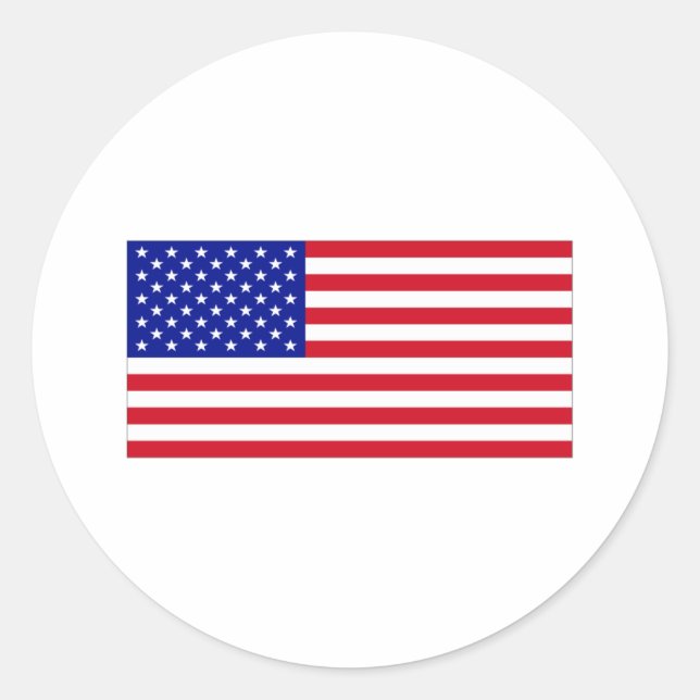 Sticker Rond Drapeau américain (Devant)