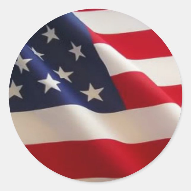 Sticker Rond Drapeau américain (Devant)