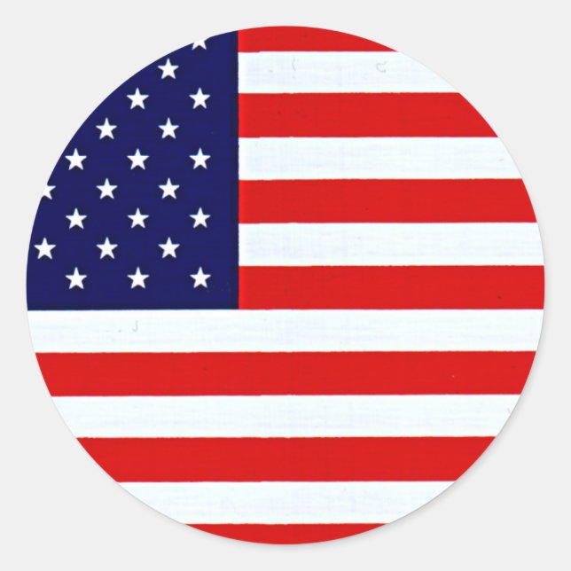 Sticker Rond Drapeau américain (Devant)