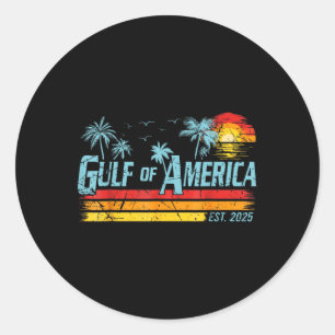 Sticker Rond Drapeau Américain 2025 Golfe Du Mexique