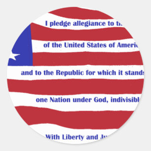 Sticker Rond Drapeau américain avec Promdge sur rayures