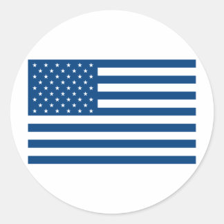 Sticker Rond Drapeau américain - bleu