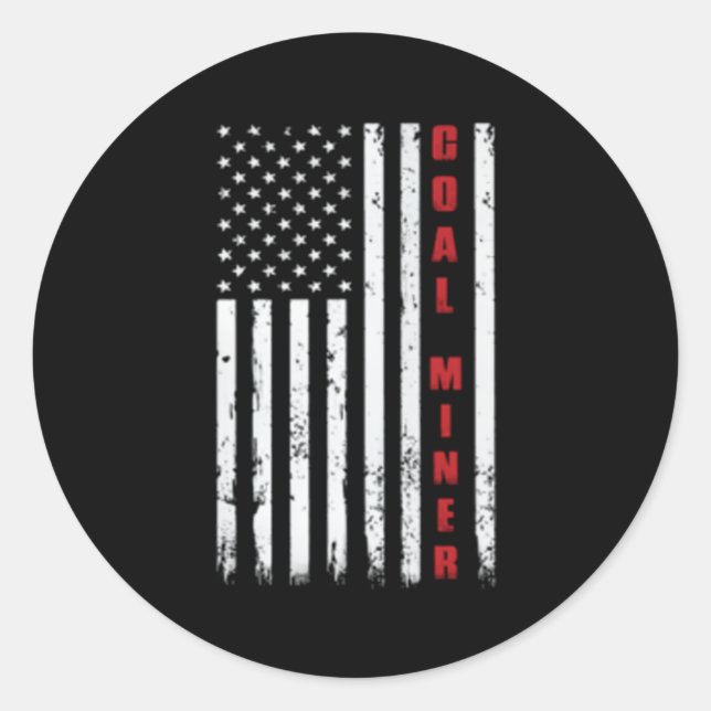 Sticker Rond Drapeau américain Cole Miner (Devant)