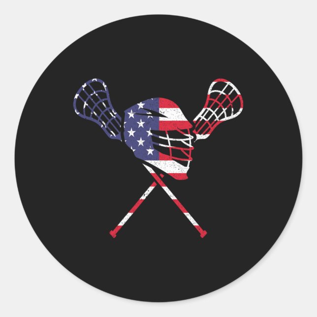 Sticker Rond Drapeau américain de crosse (Devant)