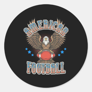 Sticker Rond Drapeau américain de football