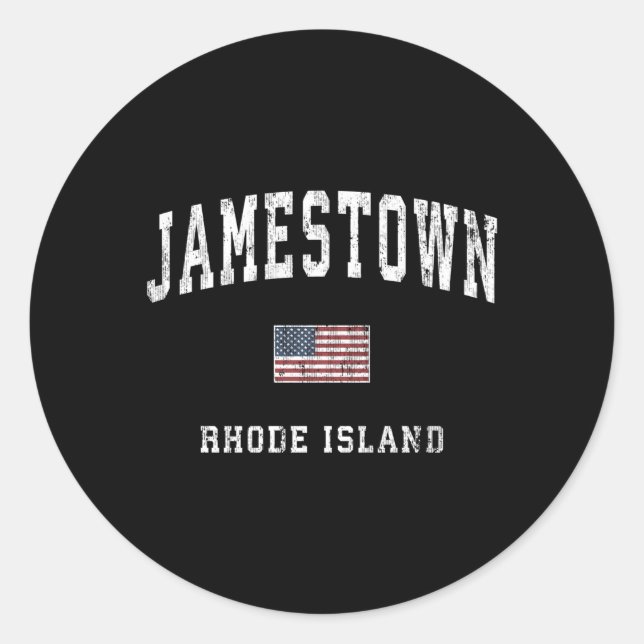 Sticker Rond Drapeau américain de Jamestown (Devant)
