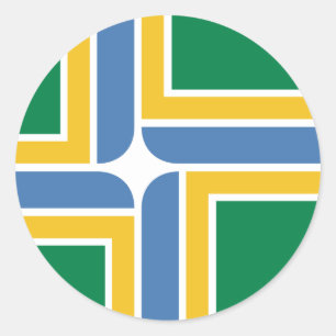 Sticker Rond Drapeau américain de Portland, Oregon