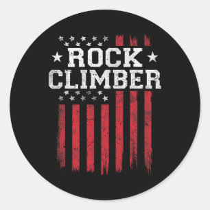 Sticker Rond Drapeau américain de rock Patriot Patriotique C