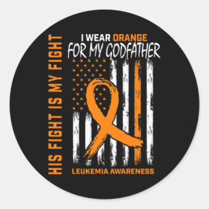 Sticker Rond Drapeau américain de sensibilisation au cancer de 