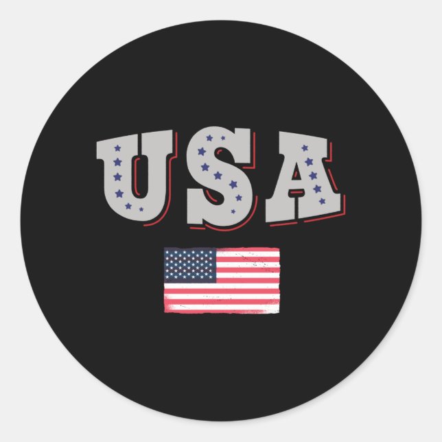 Sticker Rond Drapeau américain du maillot de football américain (Devant)