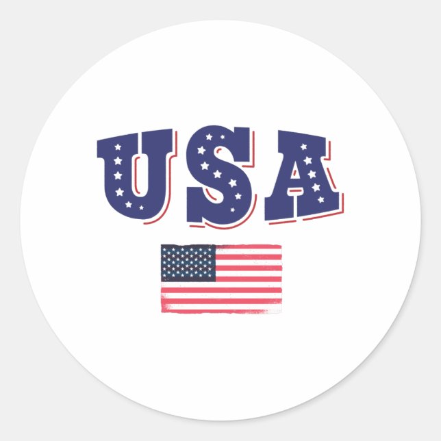 Sticker Rond Drapeau américain du maillot de football américain (Devant)