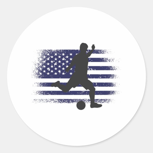Sticker Rond Drapeau américain du maillot de football américain (Devant)