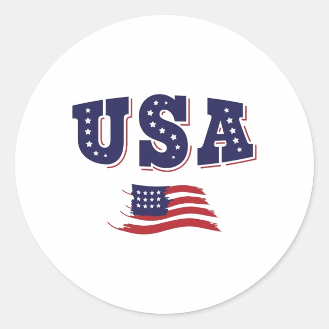 Sticker Rond Drapeau américain du maillot de football américain (Devant)