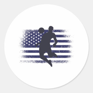 Sticker Rond Drapeau américain du maillot de football américain