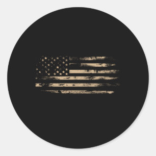 Sticker Rond Drapeau américain en détresse drapeaux américains