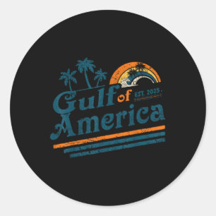 Sticker Rond Drapeau Américain G 2025 Du Golfe Des Etats-Unis E