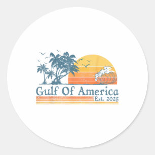 Sticker Rond Drapeau Américain G 2025 Du Golfe Des Etats-Unis E