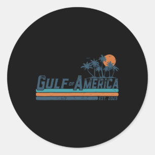 Sticker Rond Drapeau Américain G 2025 Du Golfe Des Etats-Unis E
