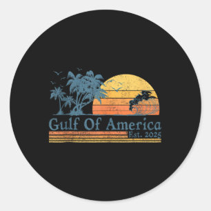 Sticker Rond Drapeau Américain G 2025 Du Golfe Des Etats-Unis E